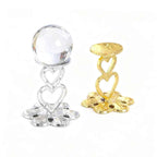 Decorative Metal Crystal Sphere Stands – Hearts, Crowns & Flowers