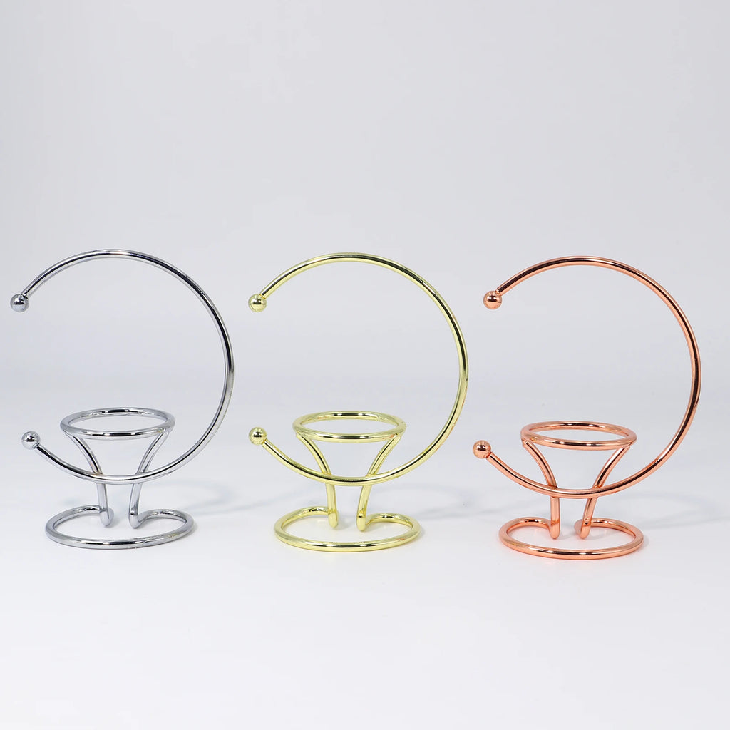 Crescent Metal Crystal Sphere Stand