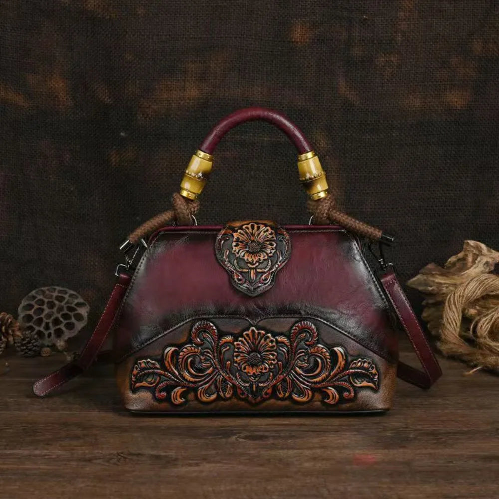 Vintage Floral Embossed Backpack