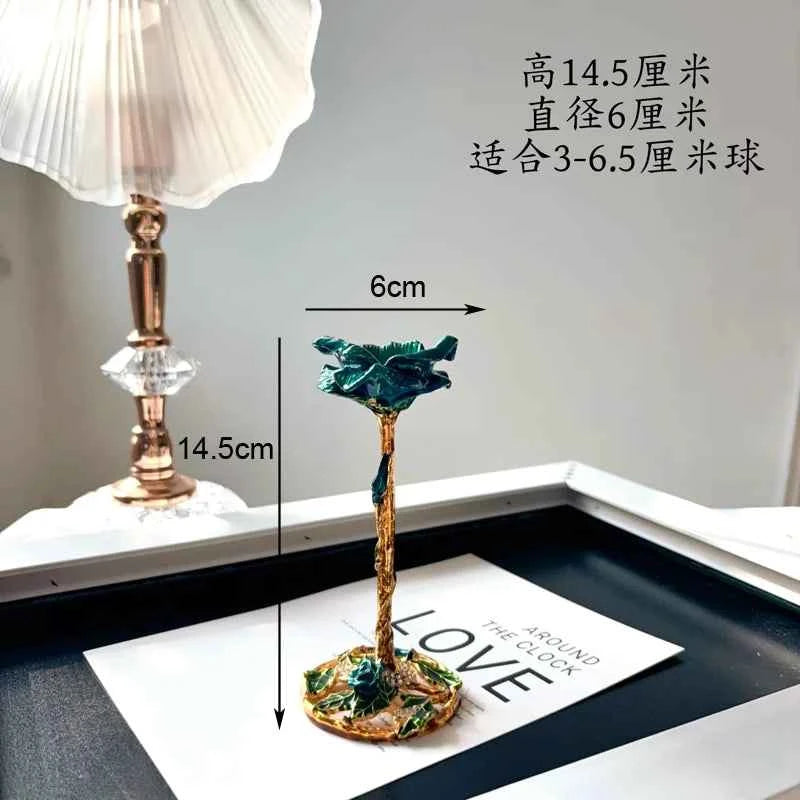 Footed Metal Crystal Ball Display Stand