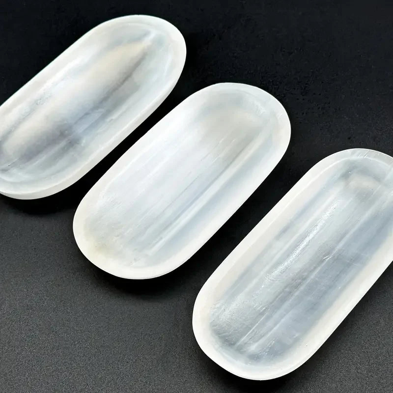Natural Selenite Crystal Charging Bowl