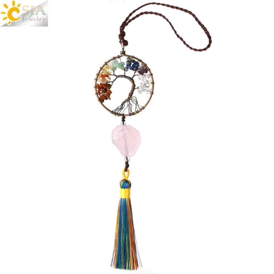 Tree of Life Crystal Hanging Ornament