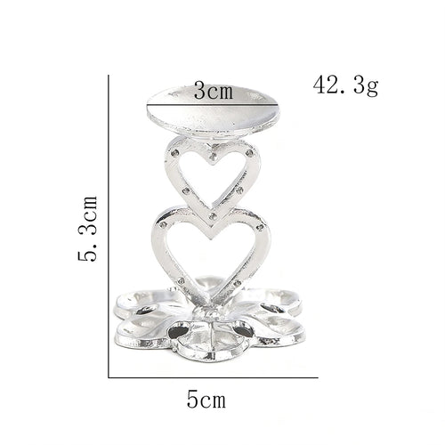 Decorative Metal Crystal Sphere Stands – Hearts, Crowns & Flowers