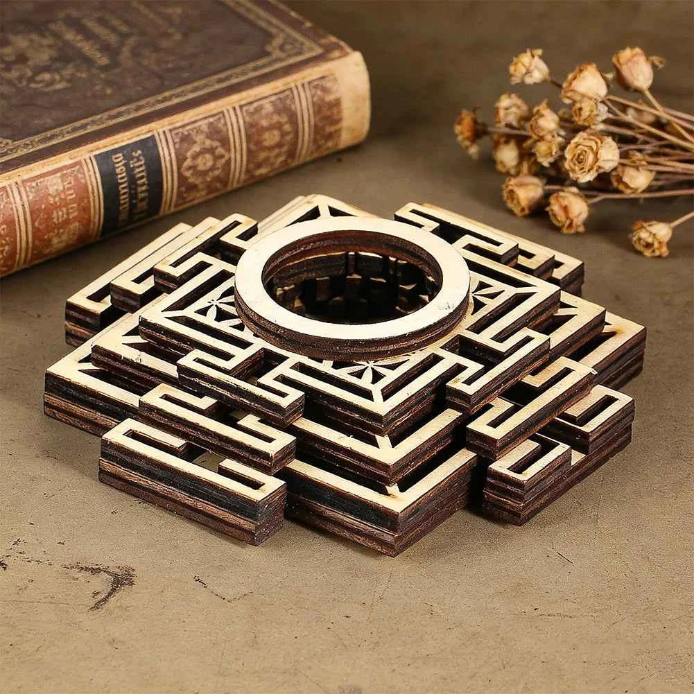 Wooden Lotus Crystal Ball Display Stand
