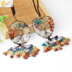 Tree of Life Crystal Keychain – Choose Your Stone - The Elemental Path