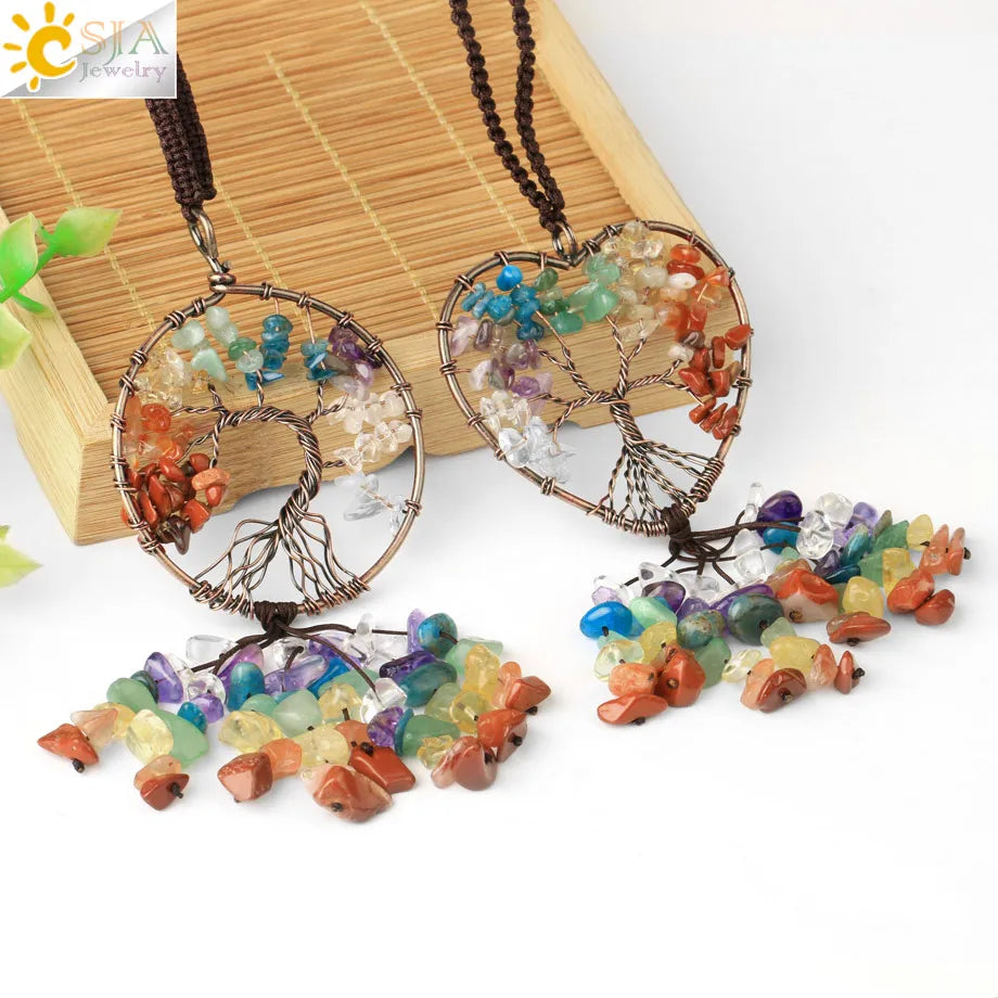 Tree of Life Crystal Keychain – Choose Your Stone - The Elemental Path