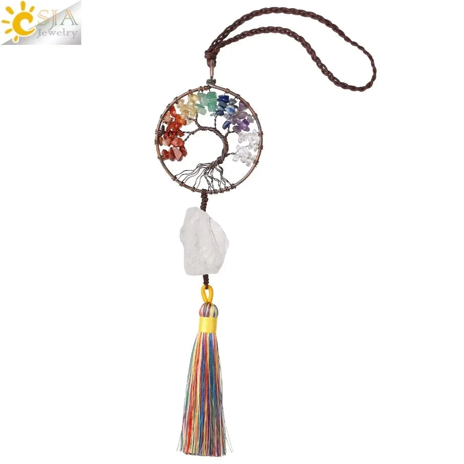 Tree of Life Crystal Hanging Ornament
