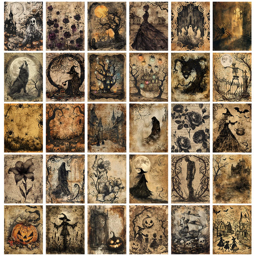 Vintage Witchcraft Decorative Paper Pack - 30 Pieces