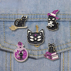 Witch Cat Enamel Pin - The Elemental Path