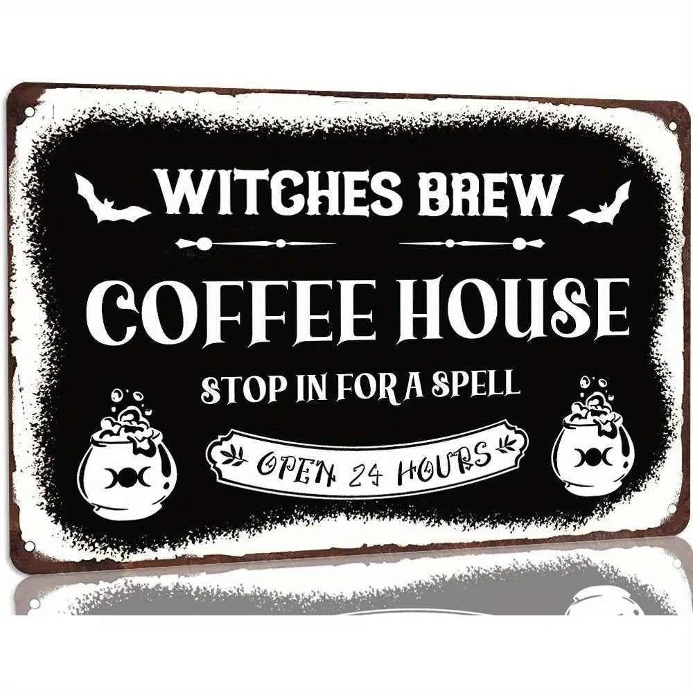 Witch's Brew Metal Sign
