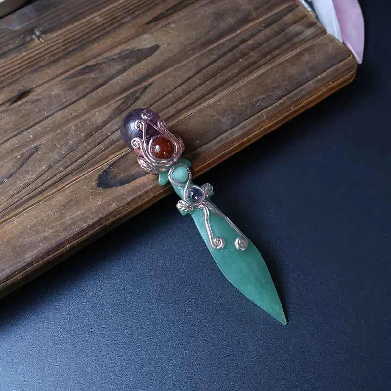 Natural Crystal Dirk Wand – Choose Your Stone