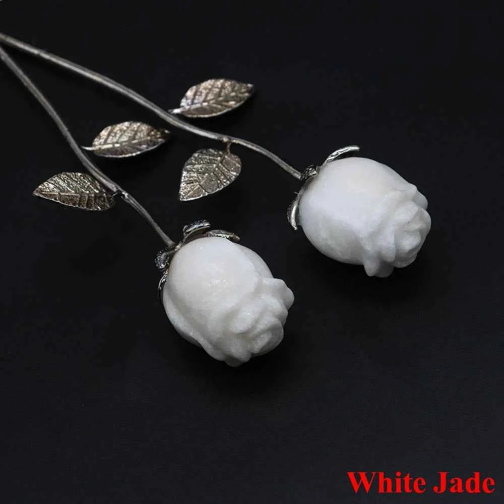 Crystal Carved Rose Flower