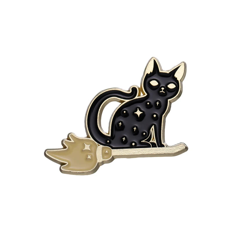 Witch Cat Enamel Pin - The Elemental Path