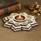 Wooden Lotus Crystal Ball Display Stand