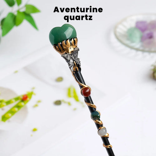 1PC Amethyst Rolling Stone Magic Scepter Natural Stones Fairy Lucky
