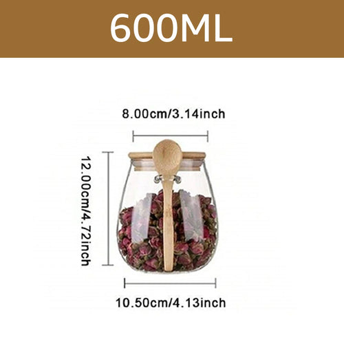 Stylish Glass Storage Jar with Bamboo Lid for Organizing Your Essentials