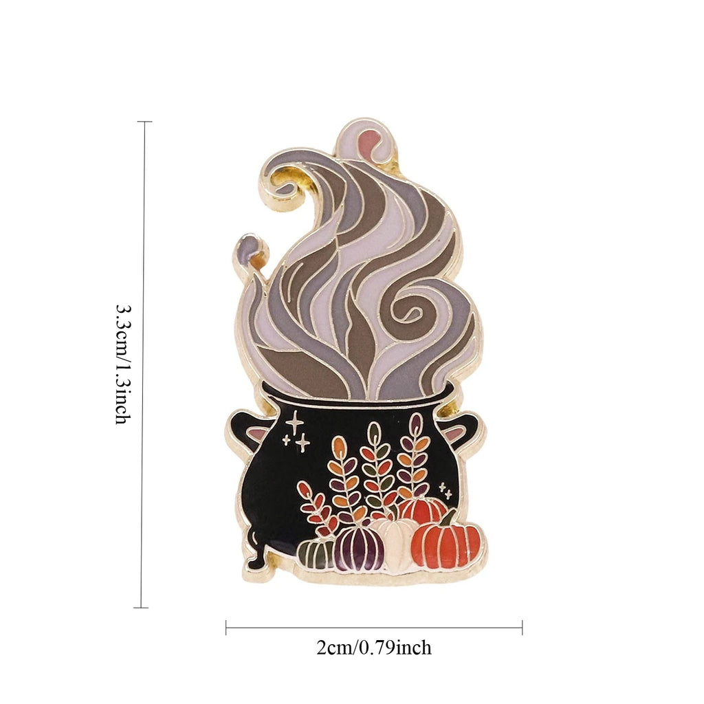 Witch Cauldron Enamel Pin – product view 3