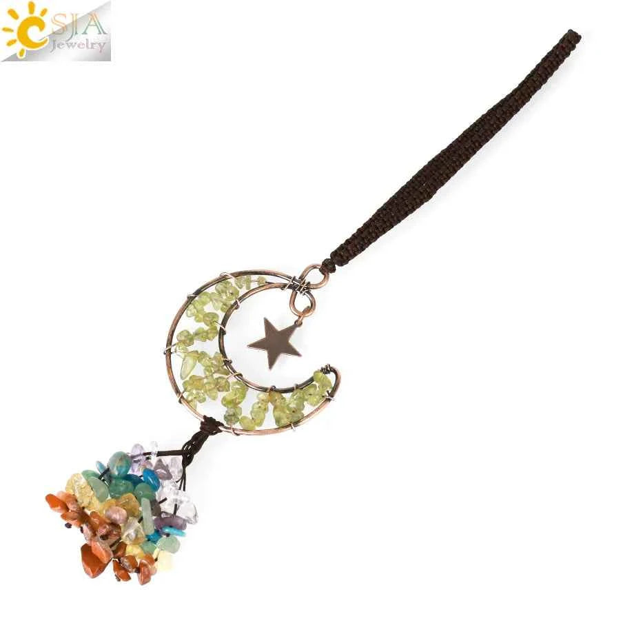 Tree of Life Crystal Keychain – Choose Your Stone