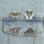 Witchy Moth Enamel Pins