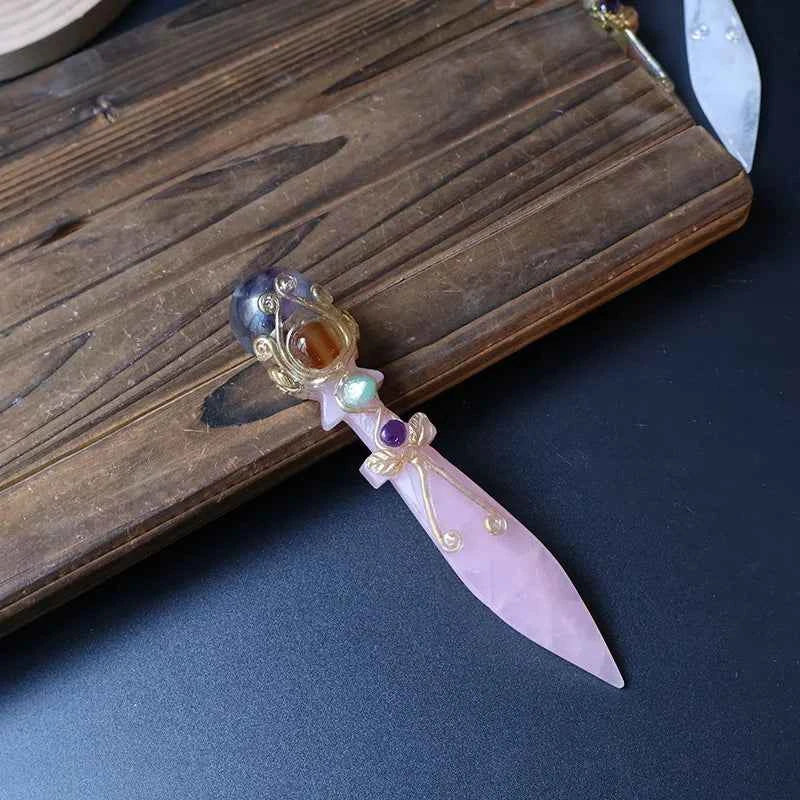 Natural Crystal Dirk Wand – Choose Your Stone