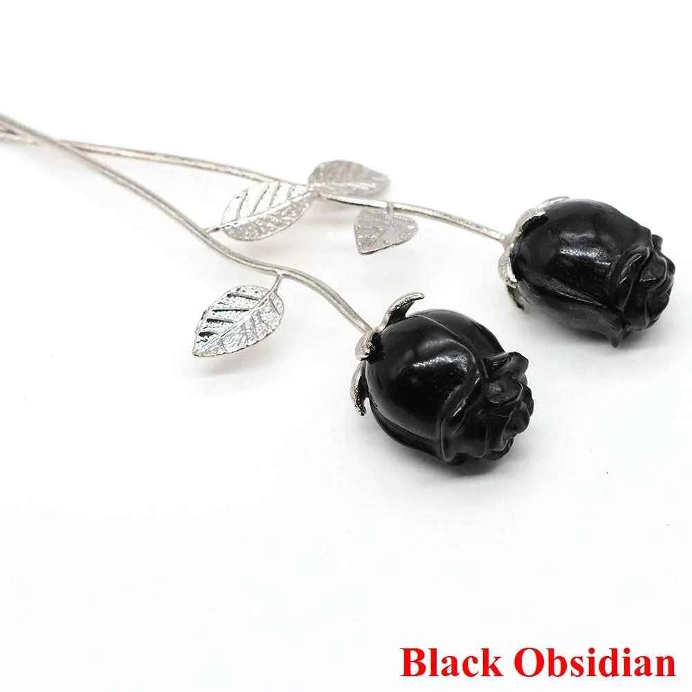 Crystal Carved Rose Flower