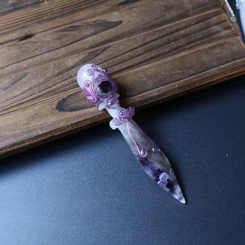 Natural Crystal Dirk Wand – Choose Your Stone