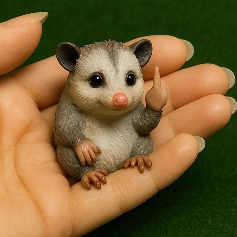 Sassy Middle Finger Animal Figurine