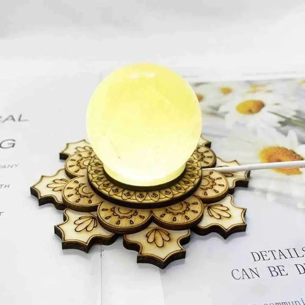 Lotus Crystal Sphere Display Base