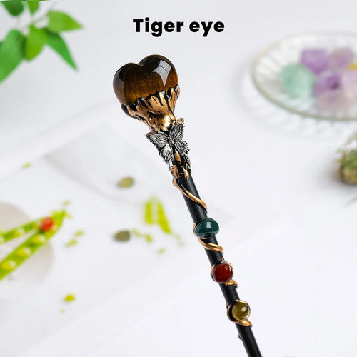1PC Amethyst Rolling Stone Magic Scepter Natural Stones Fairy Lucky