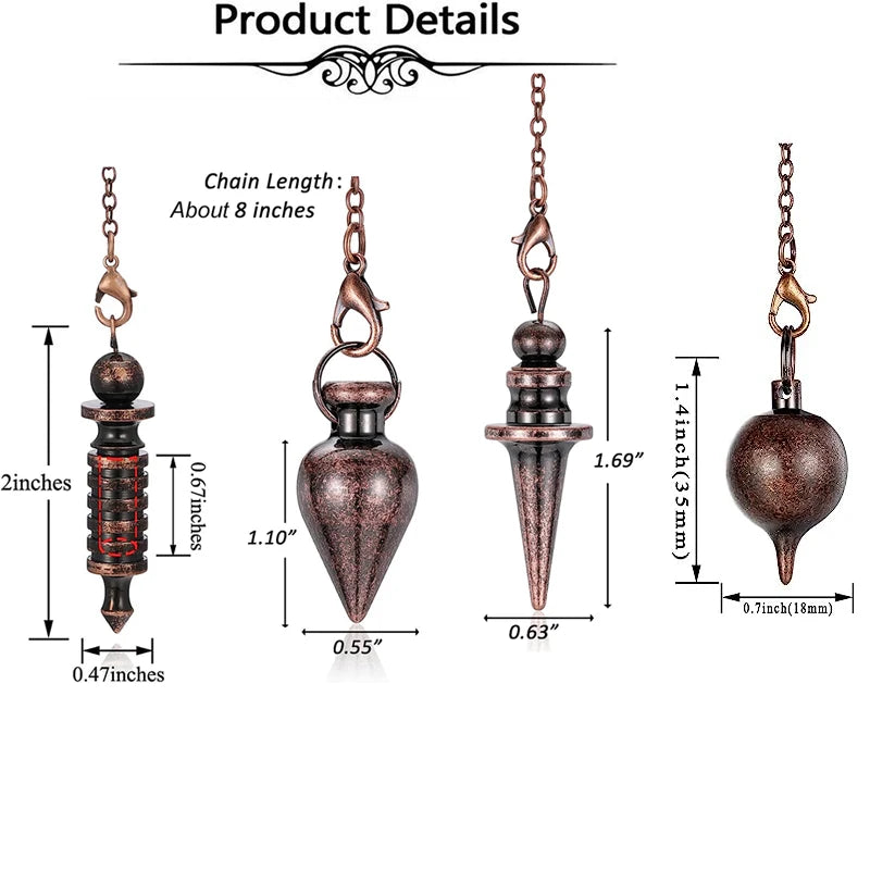 Copper Metal Pendulum for Divination & Energy Work