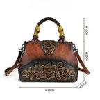 Vintage Floral Embossed Backpack – product view 6