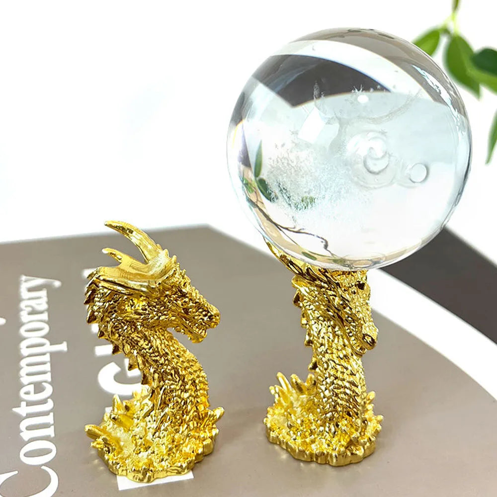 Dragon Head Crystal Sphere Display Stand