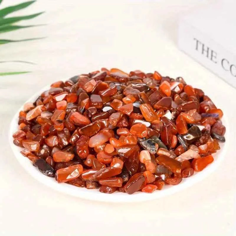 Natural 7–9mm gemstone crystal chips in assorted stone varieties