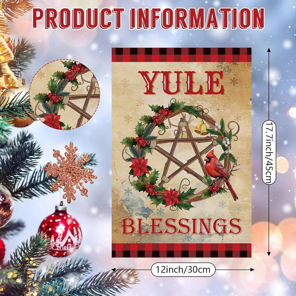Yule Blessing Garden Flag - The Elemental Path