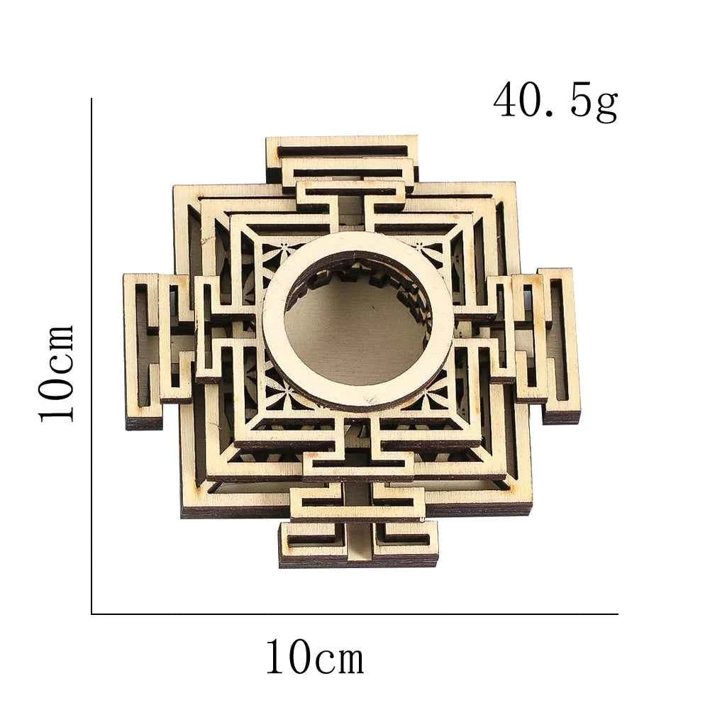 Wooden Lotus Crystal Ball Display Stand
