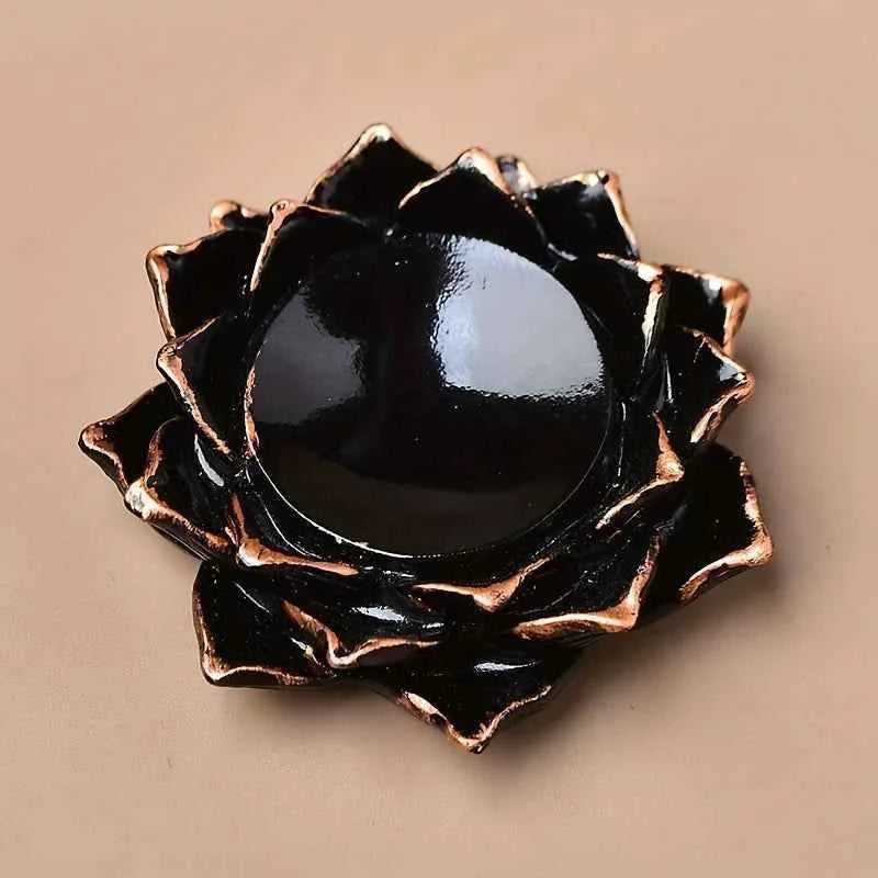 Lotus Flower Resin Crystal Ball Stand