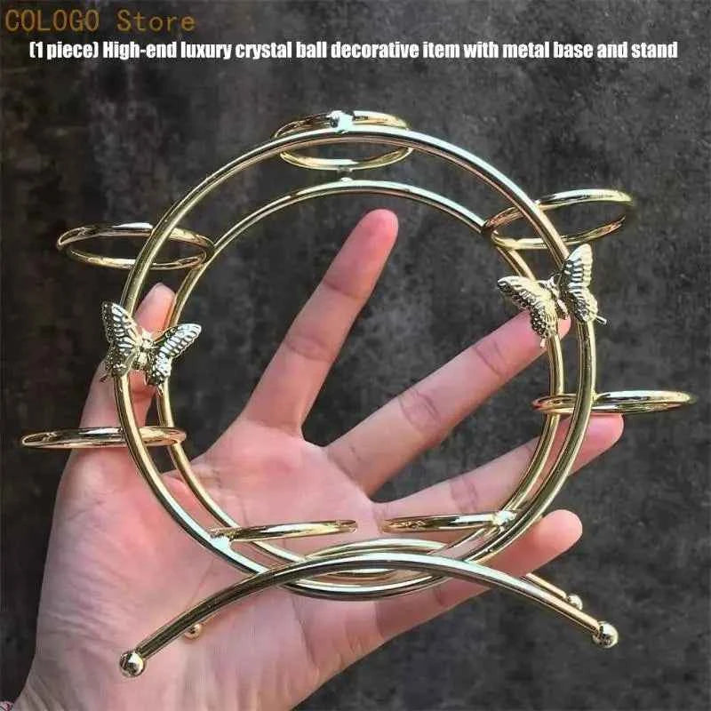 Arched Metal Crystal Sphere Display Stand