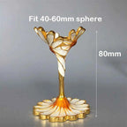 Decorative Metal Crystal Sphere Stand – Floral Styles