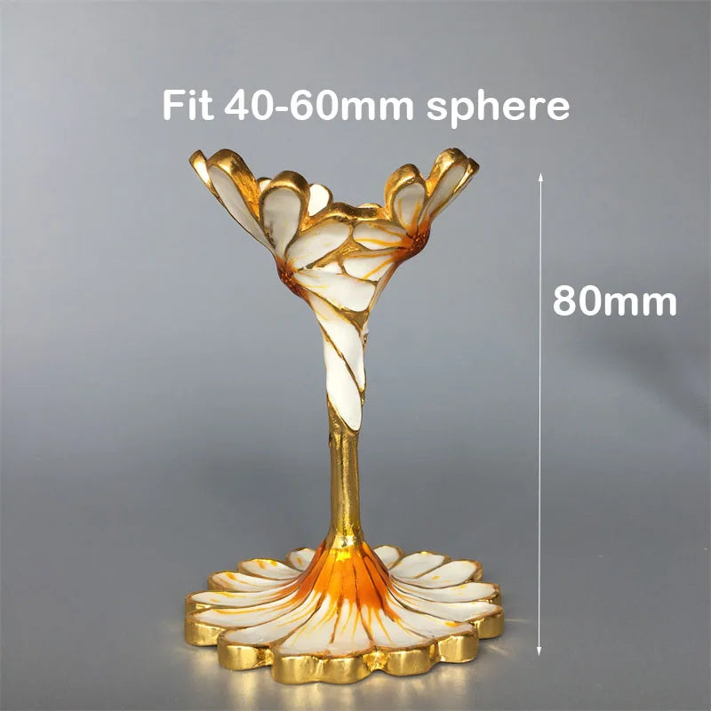 Decorative Metal Crystal Sphere Stand – Floral Styles