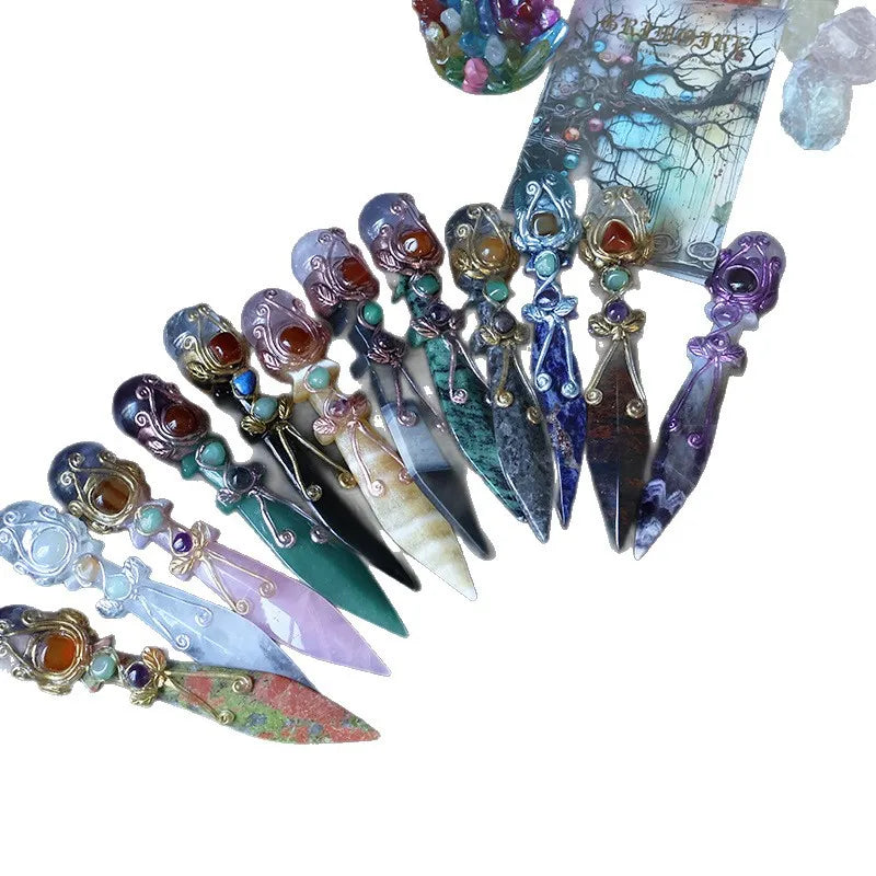 Natural Crystal Dirk Wand – Choose Your Stone - The Elemental Path