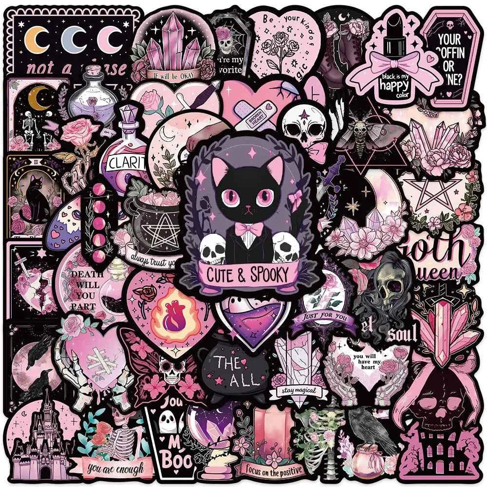 Witchy Moon Sticker Pack – 50 Pieces