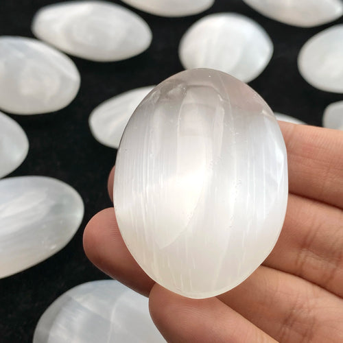 Satin Spar Palm Stone