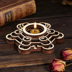 Wooden Lotus Crystal Ball Display Stand