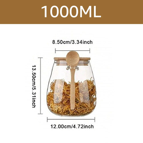 Stylish Glass Storage Jar with Bamboo Lid for Organizing Your Essentials