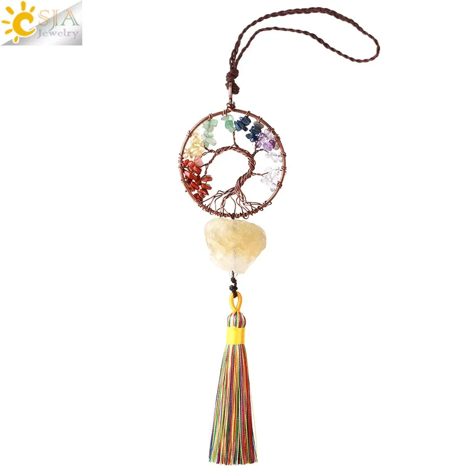 Tree of Life Crystal Hanging Ornament