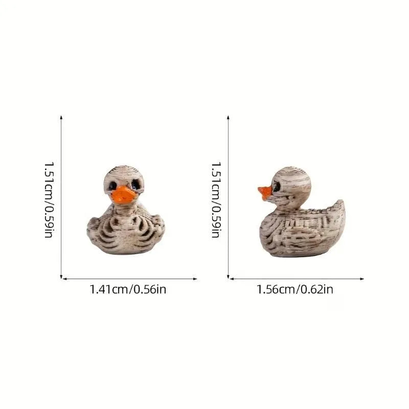Gothic Skull Duck Mini Figurines - 20 Pieces