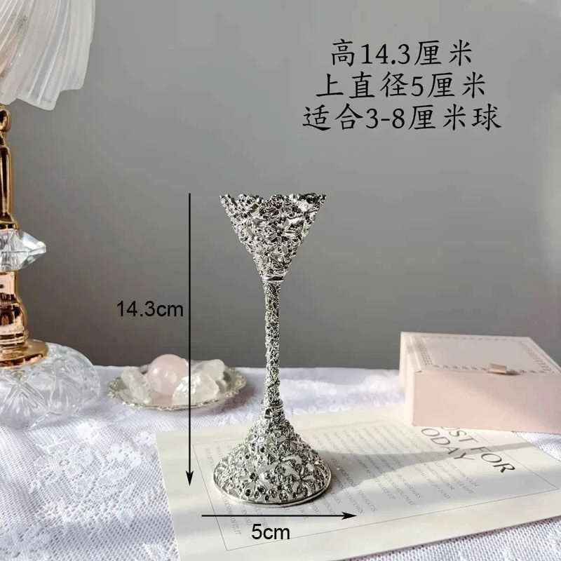 Footed Metal Crystal Ball Display Stand