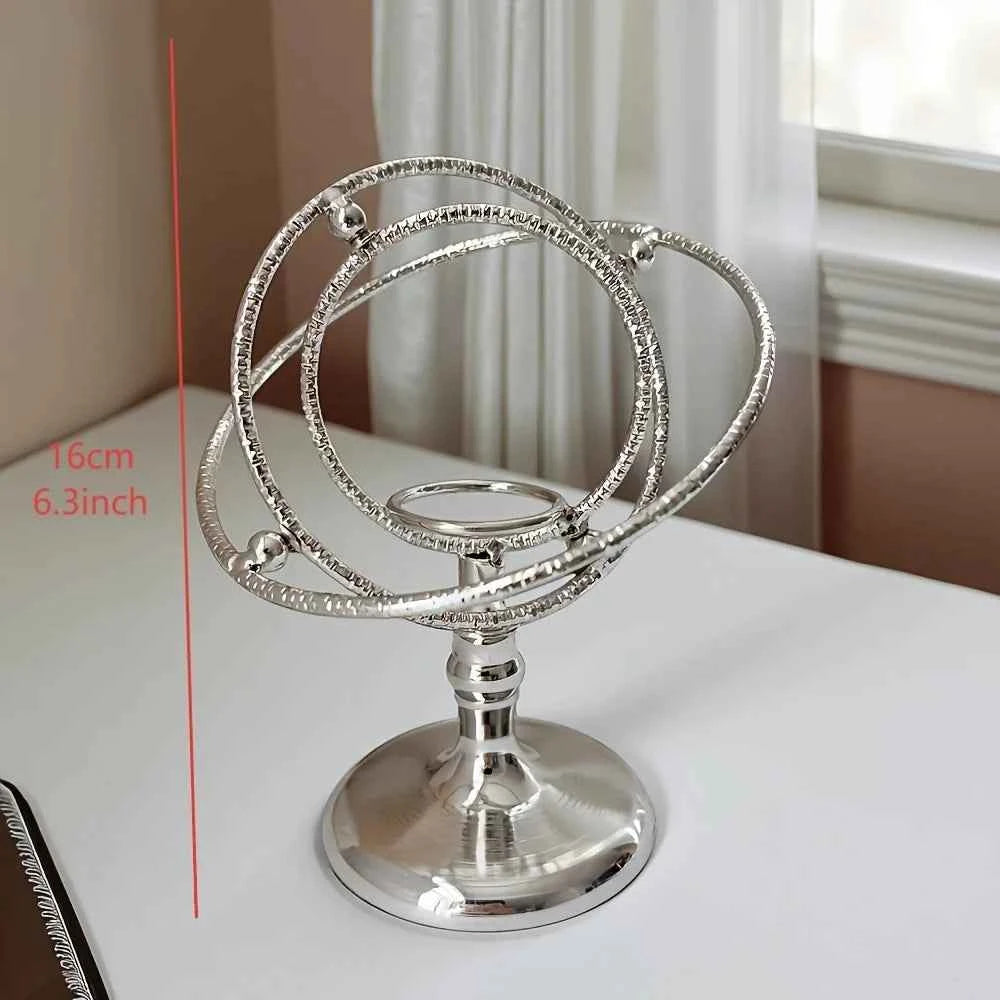 Celestial Metal Crystal Sphere Display Stand