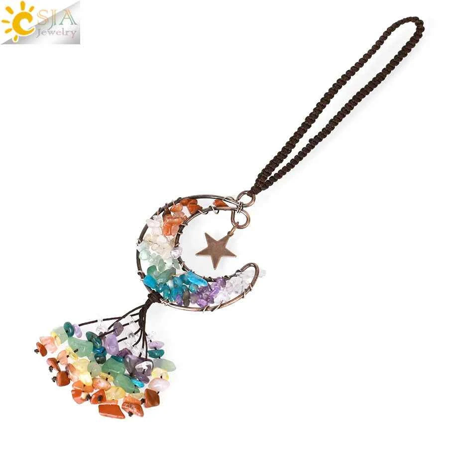 Tree of Life Crystal Keychain – Choose Your Stone