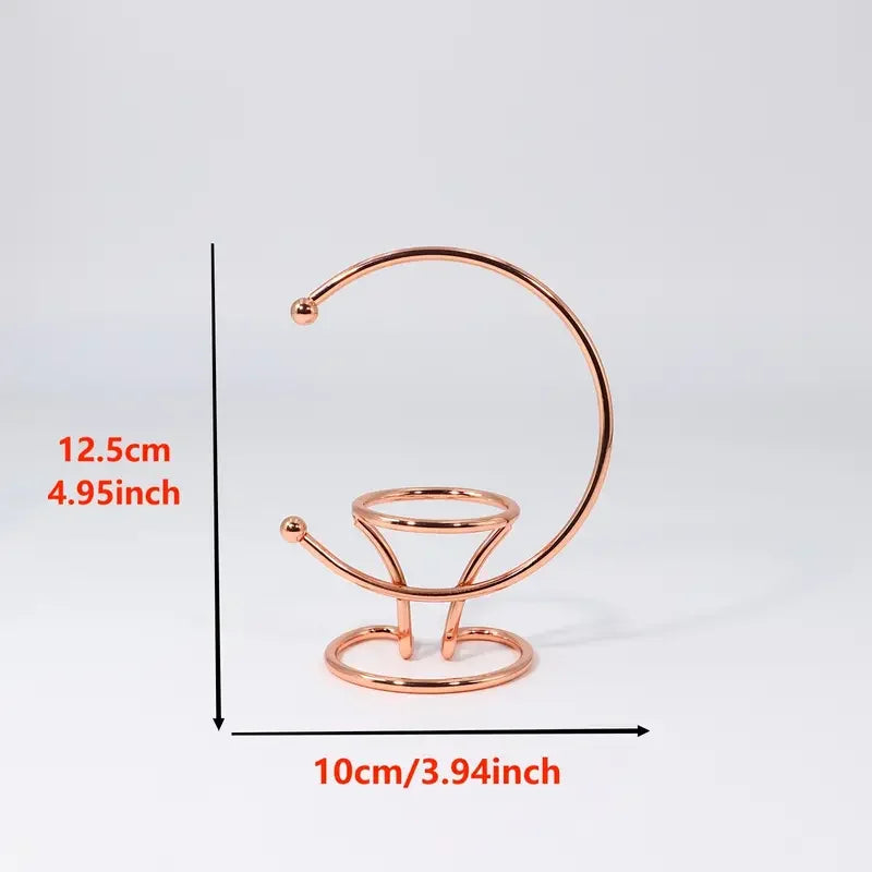 Crescent Metal Crystal Sphere Stand